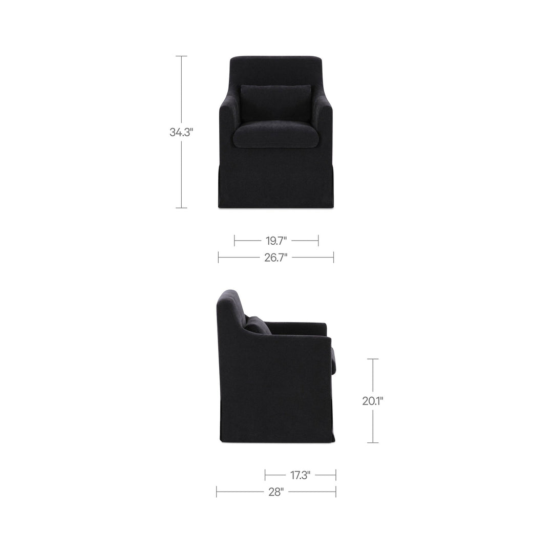 Lydia Slipcover Dining Chair - Set of 2