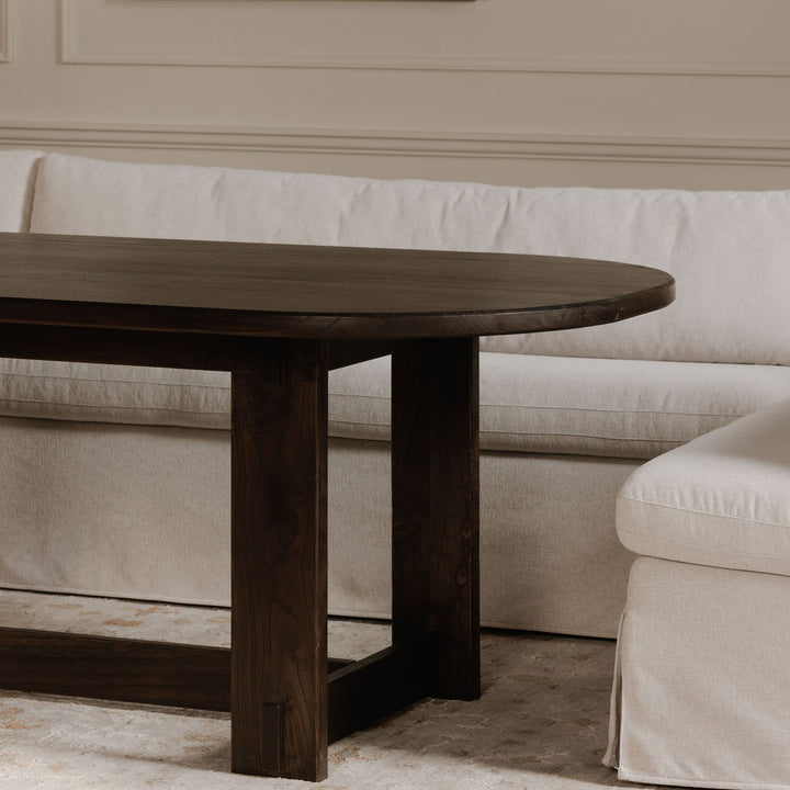 American Home Furniture Moe's Home Collection Fable Slipcover Dining Bench