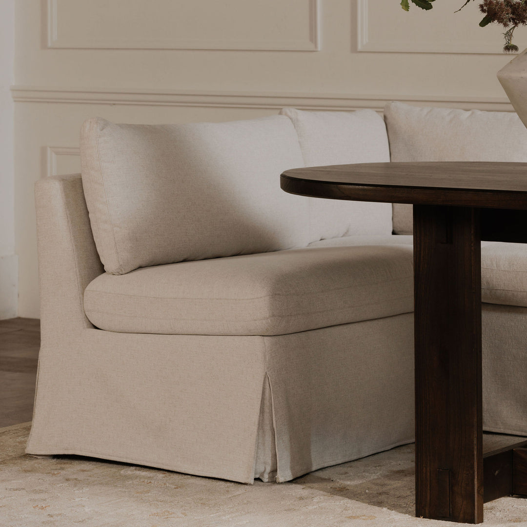 American Home Furniture Moe's Home Collection Fable Slipcover Dining Chair and Half