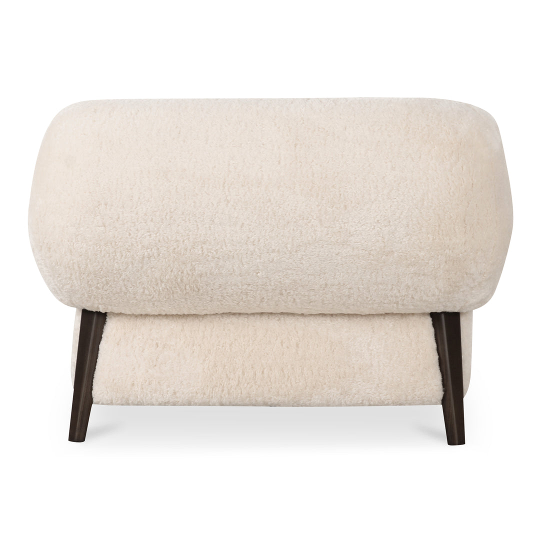 Moe's Home Collection - Devlin Lounge Chair Cream Faux Fur - OA-1061-05 | American Home Furniture