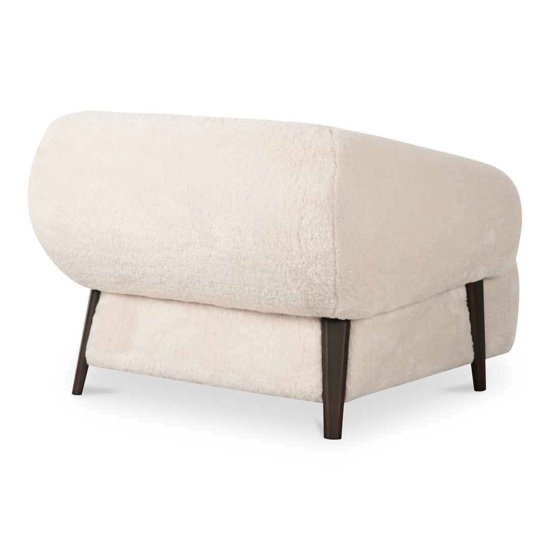 Moe's Home Collection - Devlin Lounge Chair Cream Faux Fur - OA-1061-05 | American Home Furniture