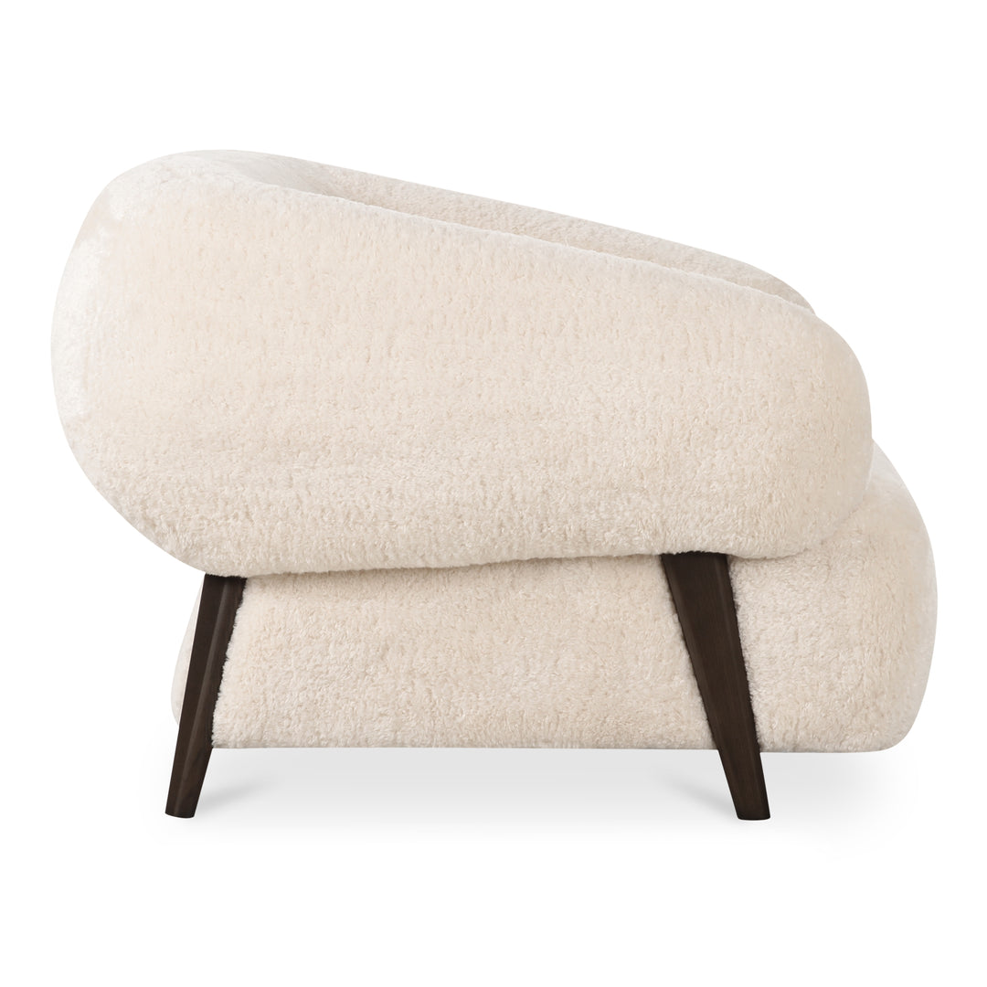 Moe's Home Collection - Devlin Lounge Chair Cream Faux Fur - OA-1061-05 | American Home Furniture