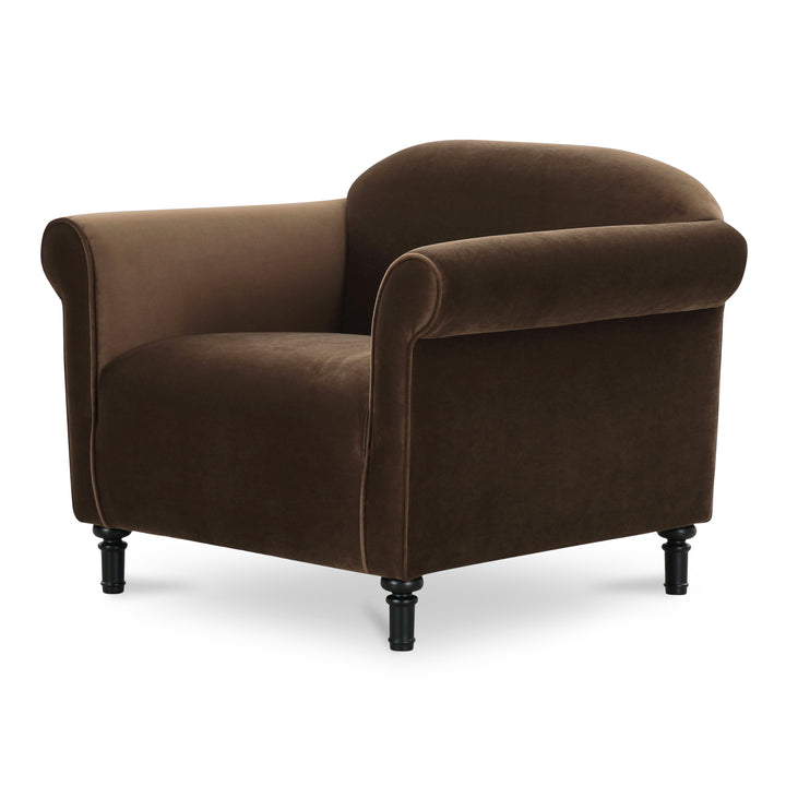 Moe's Home Collection - Harmony Accent Chair Dark Brown Faux Mohair - OA-1063-20 | American Home Furniture