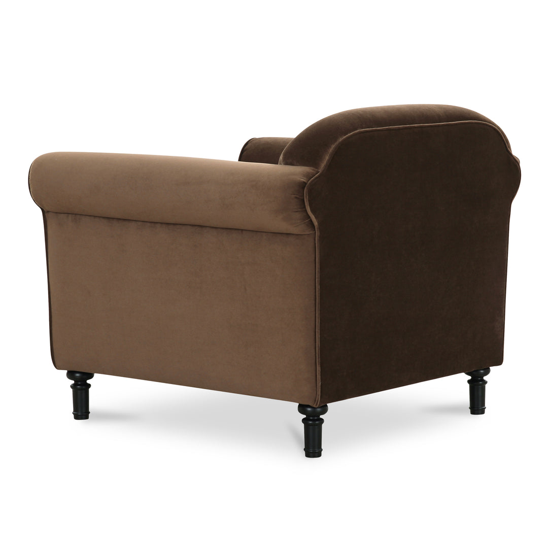 Moe's Home Collection - Harmony Accent Chair Dark Brown Faux Mohair - OA-1063-20 | American Home Furniture