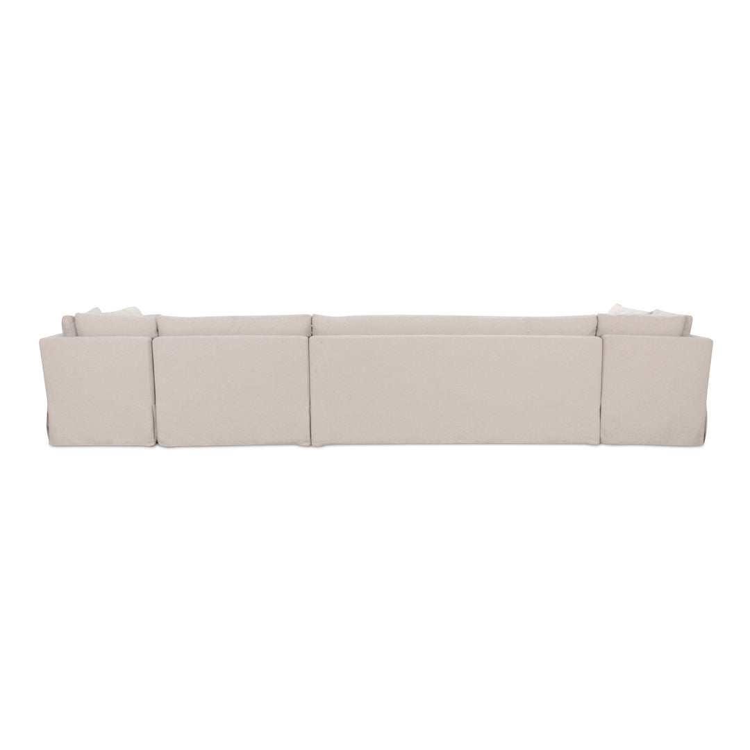 Moe's Home Collection - Fable Slipcover Dining Banquette U-Shape Beige 168In - OA-1066-34 | American Home Furniture