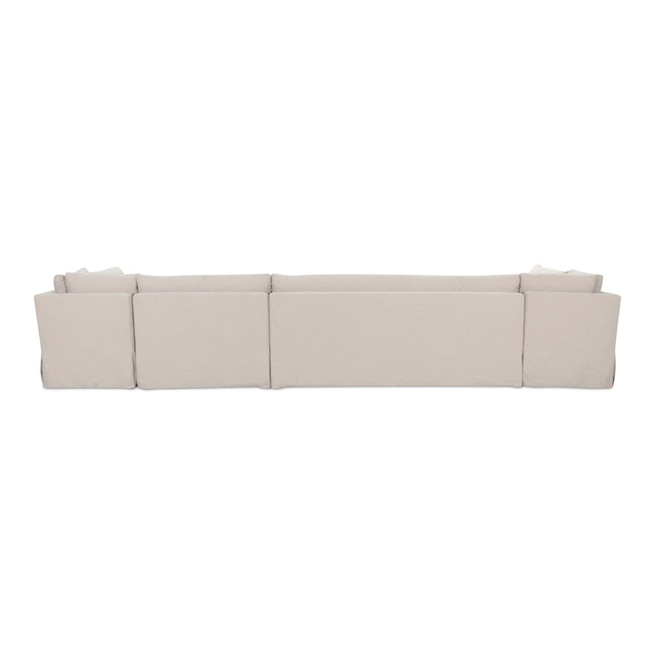 Moe's Home Collection - Fable Slipcover Dining Banquette U-Shape Beige 168In - OA-1066-34 | American Home Furniture