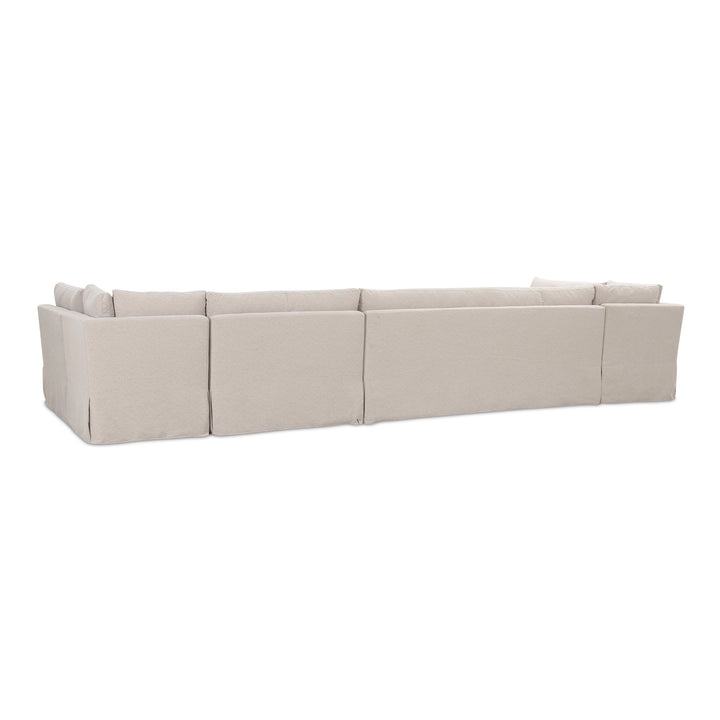 Moe's Home Collection - Fable Slipcover Dining Banquette U-Shape Beige 168In - OA-1066-34 | American Home Furniture