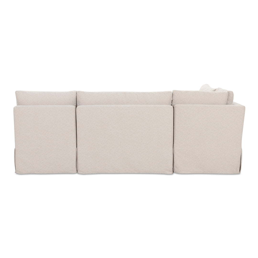 Moe's Home Collection - Fable Slipcover Dining Banquette L-Shape Beige 96In - OA-1067-34 | American Home Furniture