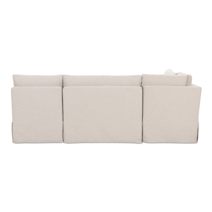 Moe's Home Collection - Fable Slipcover Dining Banquette L-Shape Beige 96In - OA-1067-34 | American Home Furniture
