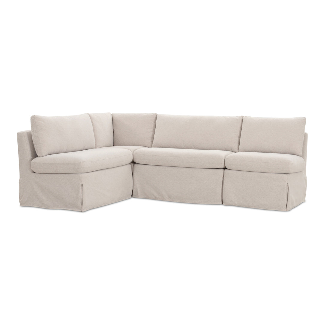 Moe's Home Collection - Fable Slipcover Dining Banquette L-Shape Beige 96In - OA-1067-34 | American Home Furniture