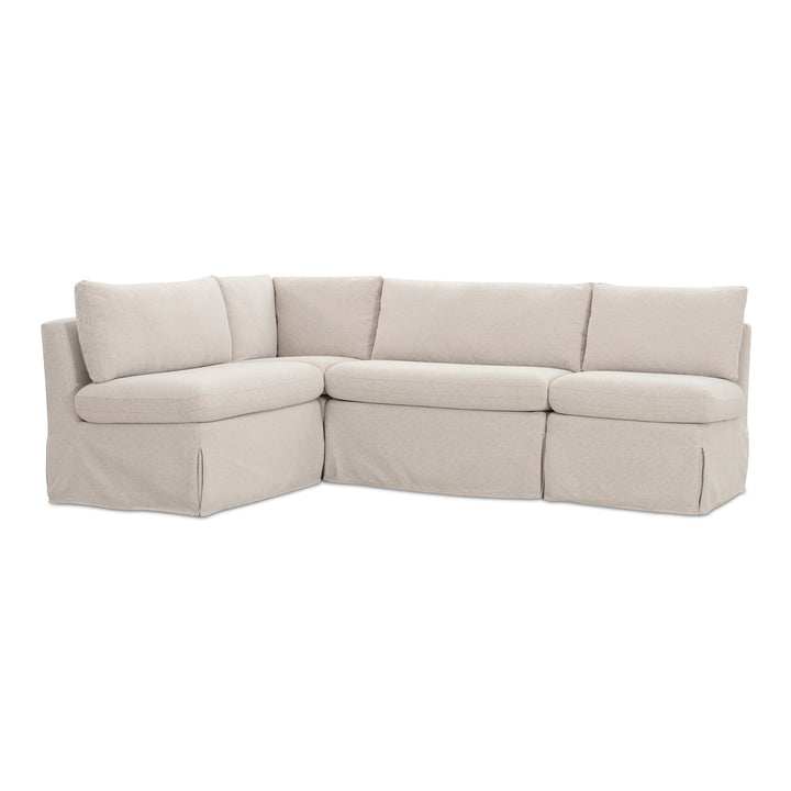 Moe's Home Collection - Fable Slipcover Dining Banquette L-Shape Beige 96In - OA-1067-34 | American Home Furniture