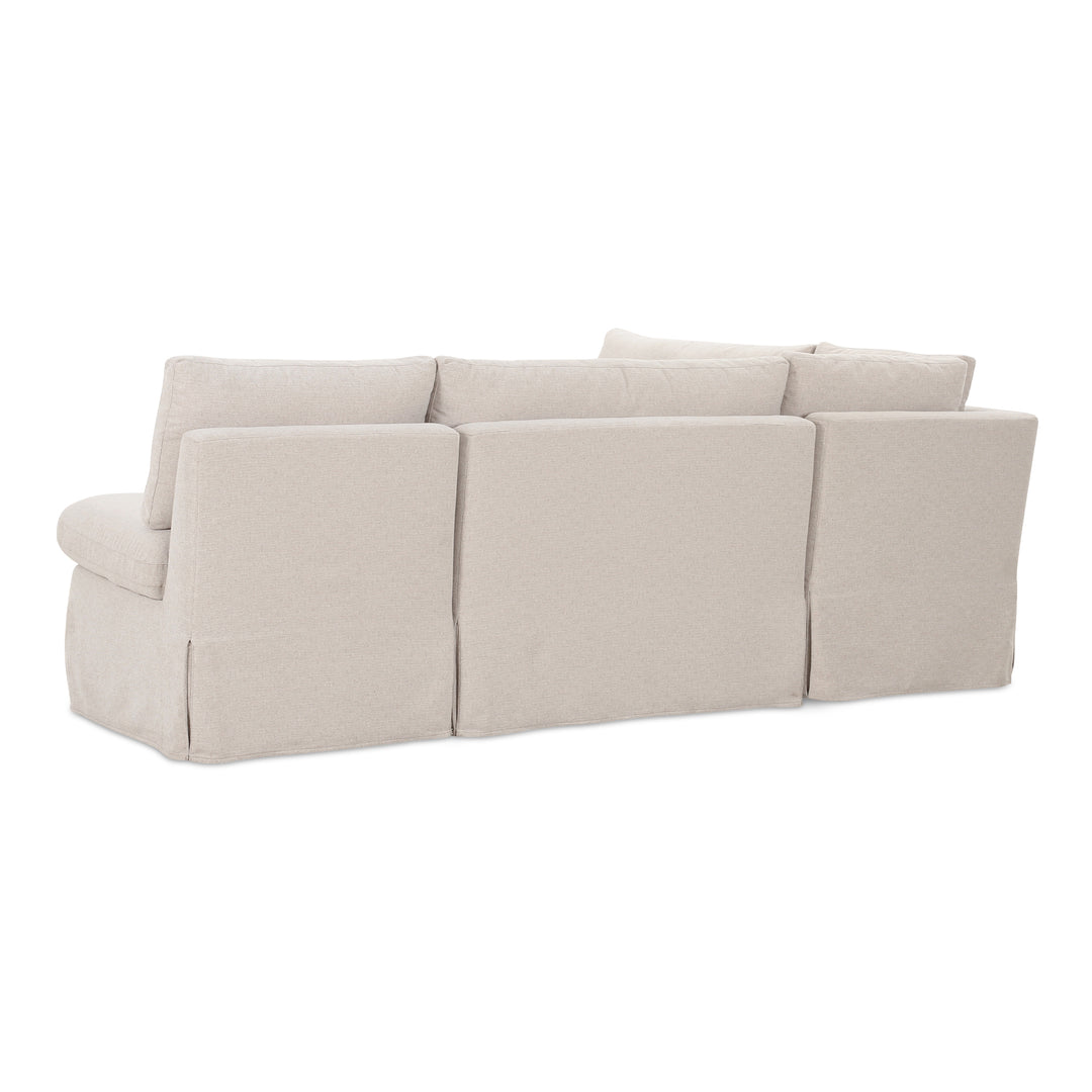 Moe's Home Collection - Fable Slipcover Dining Banquette L-Shape Beige 96In - OA-1067-34 | American Home Furniture