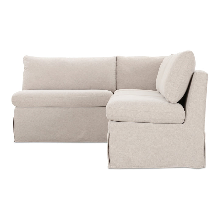 Moe's Home Collection - Fable Slipcover Dining Banquette L-Shape Beige 96In - OA-1067-34 | American Home Furniture