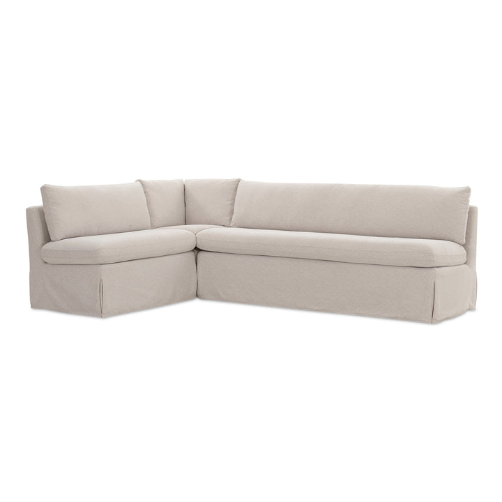 Moe's Home Collection - Fable Slipcover Dining Banquette L-Shape Beige  100.5In - OA-1068-34 | American Home Furniture