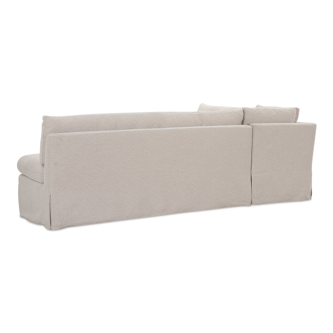 Moe's Home Collection - Fable Slipcover Dining Banquette L-Shape Beige  100.5In - OA-1068-34 | American Home Furniture