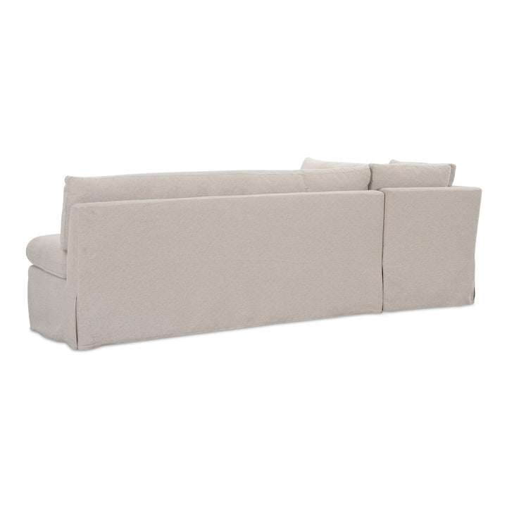 Moe's Home Collection - Fable Slipcover Dining Banquette L-Shape Beige  100.5In - OA-1068-34 | American Home Furniture