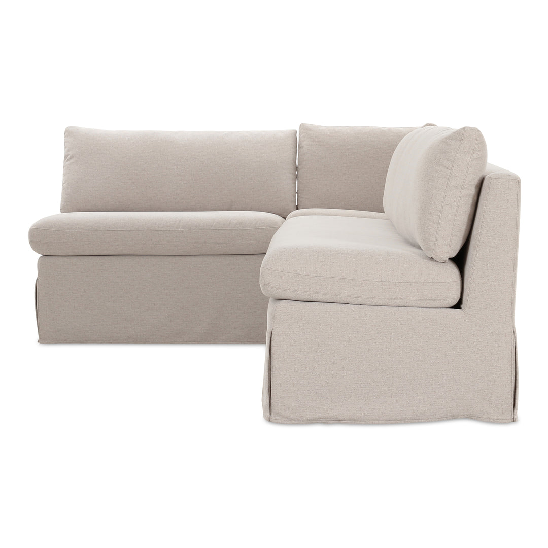 Moe's Home Collection - Fable Slipcover Dining Banquette L-Shape Beige  100.5In - OA-1068-34 | American Home Furniture