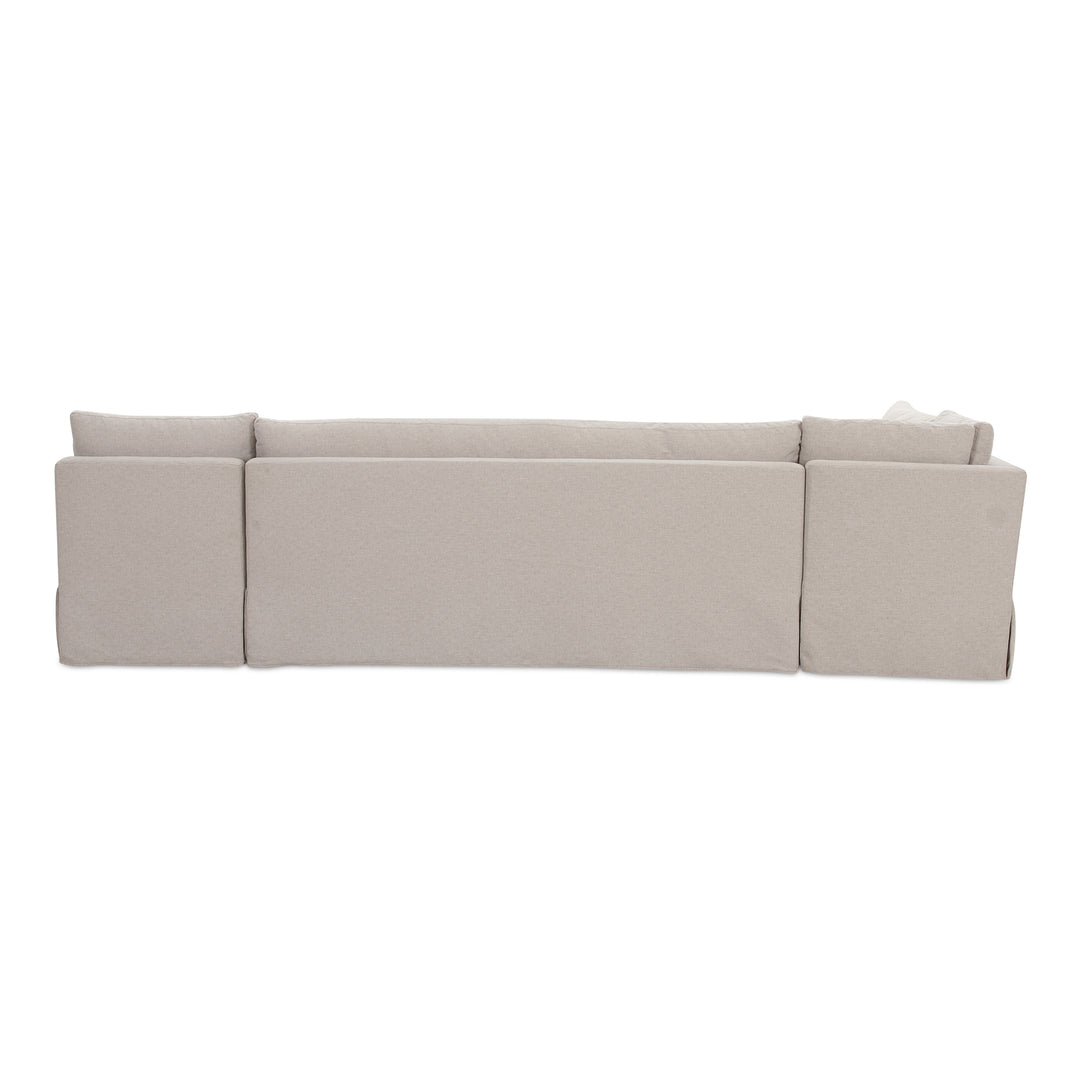Moe's Home Collection - Fable Slipcover Dining Banquette L-Shape Beige 125.5In - OA-1069-34 | American Home Furniture