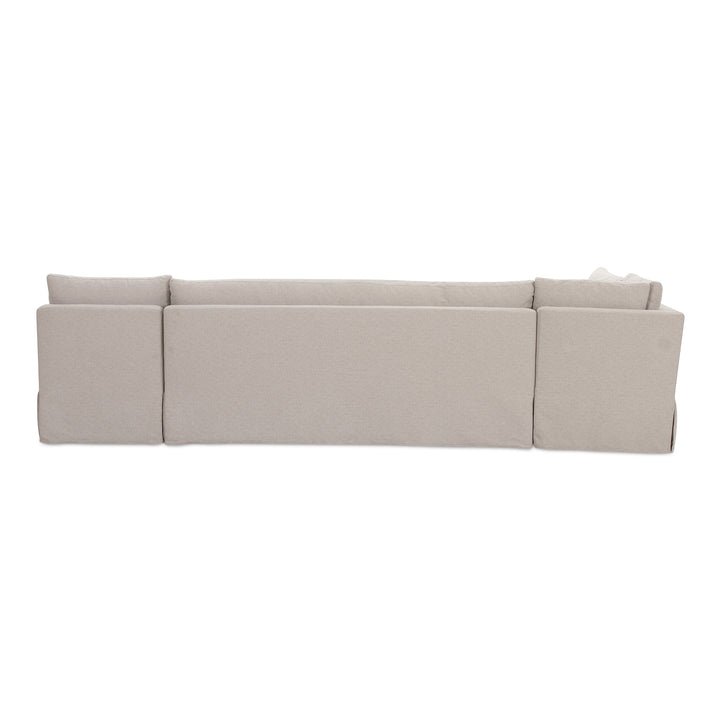 Moe's Home Collection - Fable Slipcover Dining Banquette L-Shape Beige 125.5In - OA-1069-34 | American Home Furniture