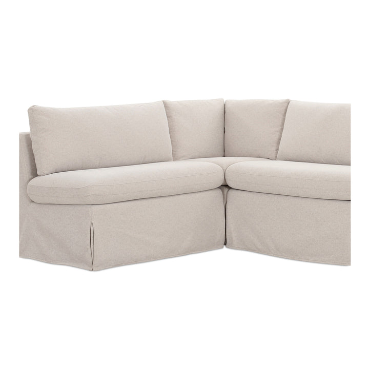 Moe's Home Collection - Fable Slipcover Dining Banquette L-Shape Beige 125.5In - OA-1069-34 | American Home Furniture