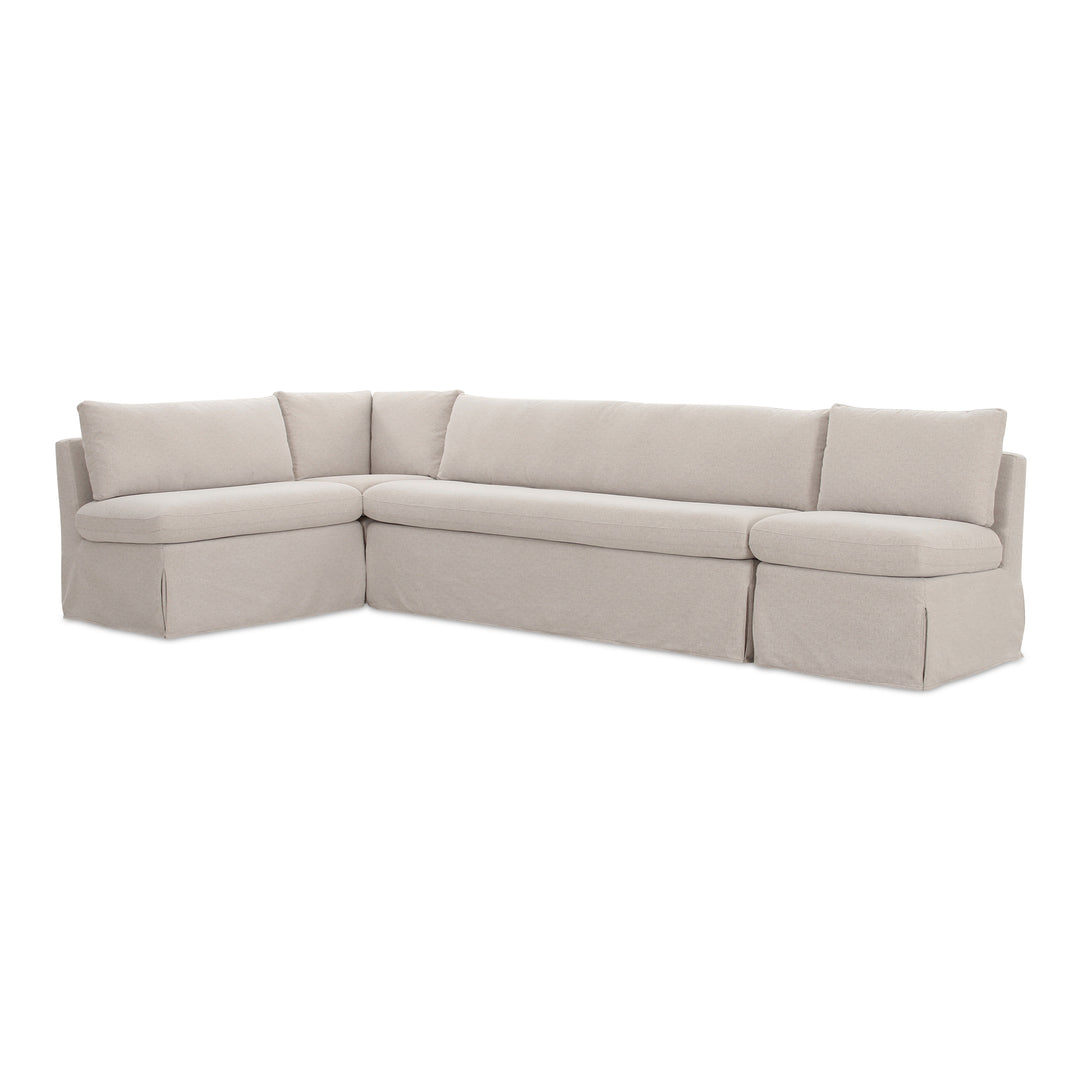 Moe's Home Collection - Fable Slipcover Dining Banquette L-Shape Beige 125.5In - OA-1069-34 | American Home Furniture