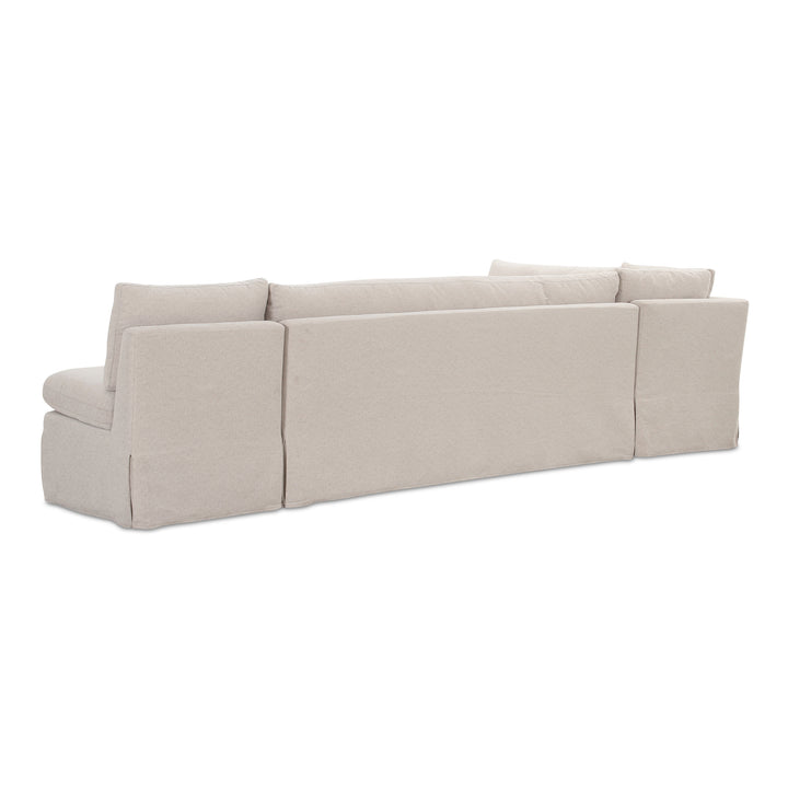 Moe's Home Collection - Fable Slipcover Dining Banquette L-Shape Beige 125.5In - OA-1069-34 | American Home Furniture
