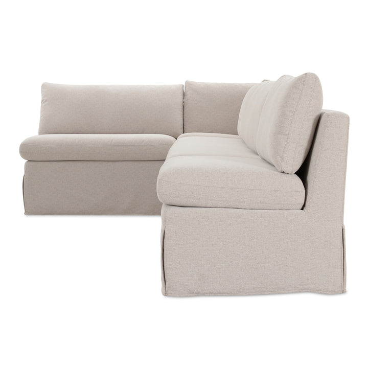 Moe's Home Collection - Fable Slipcover Dining Banquette L-Shape Beige 125.5In - OA-1069-34 | American Home Furniture