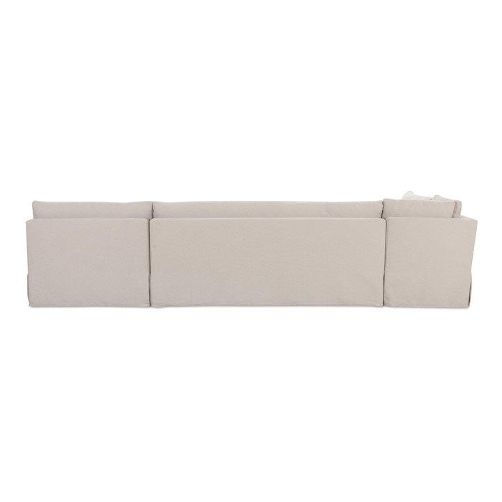 Moe's Home Collection - Fable Slipcover Dining Banquette L-Shape Beige 139.5In - OA-1070-34 | American Home Furniture