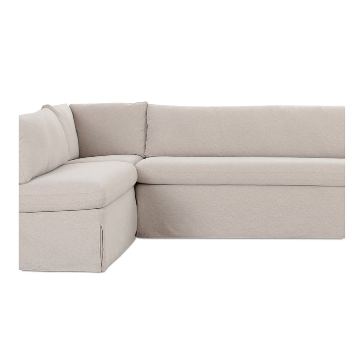 Moe's Home Collection - Fable Slipcover Dining Banquette L-Shape Beige 139.5In - OA-1070-34 | American Home Furniture