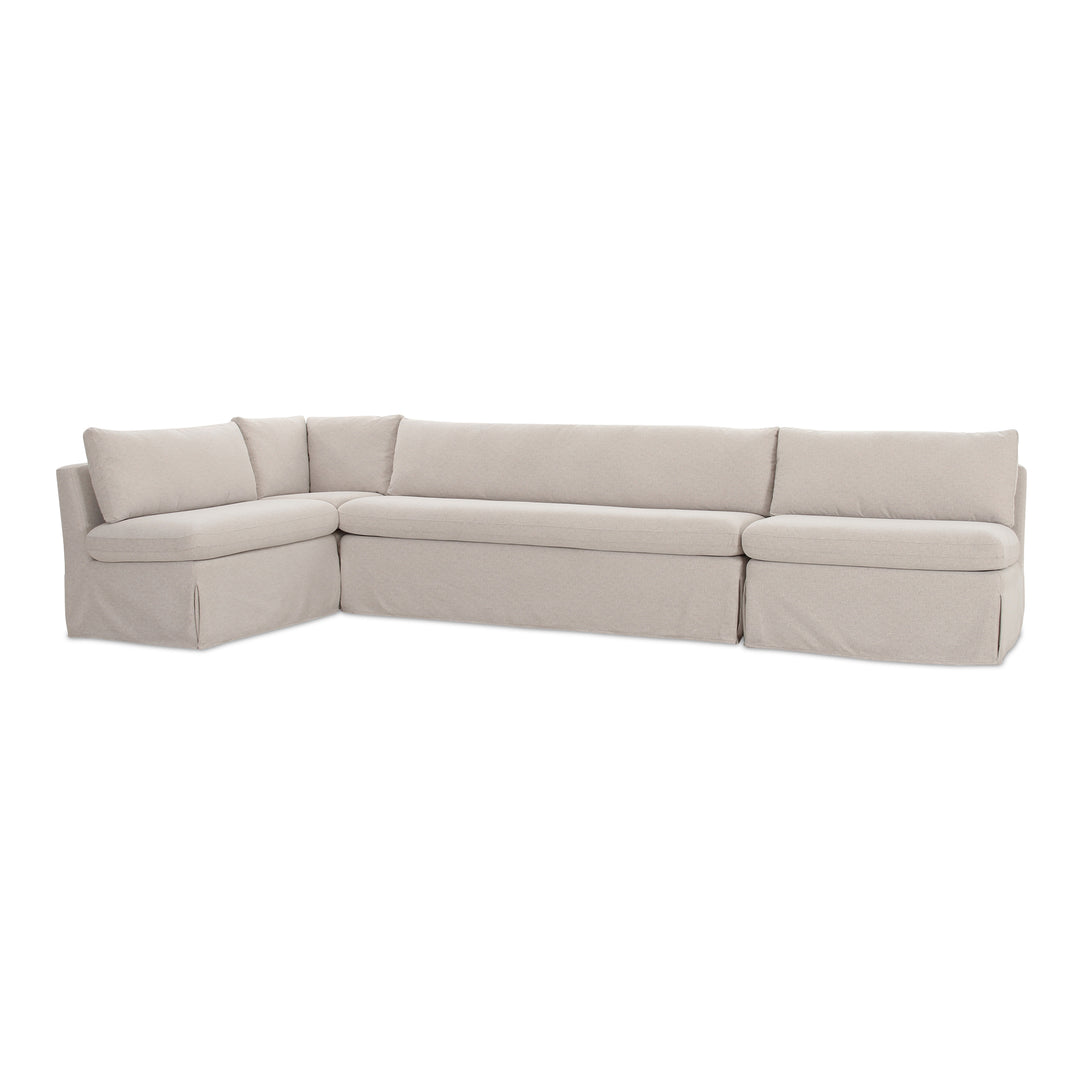 Moe's Home Collection - Fable Slipcover Dining Banquette L-Shape Beige 139.5In - OA-1070-34 | American Home Furniture