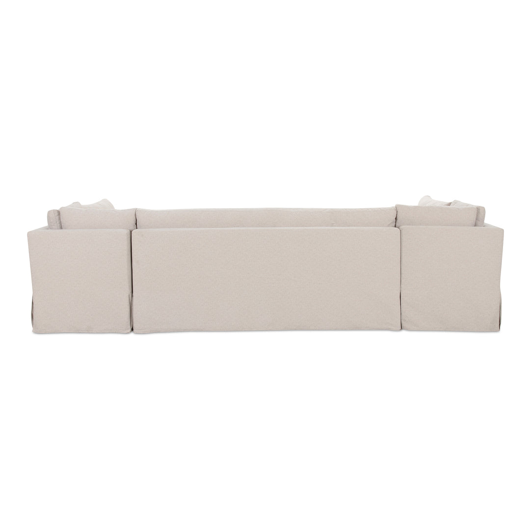 Moe's Home Collection - Fable Slipcover Dining Banquette U-Shape Beige 129In - OA-1072-34 | American Home Furniture