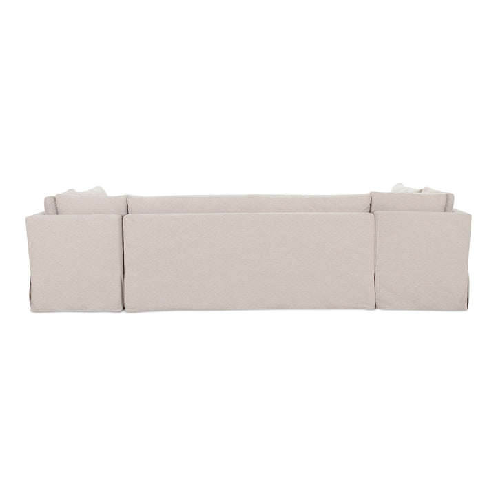 Moe's Home Collection - Fable Slipcover Dining Banquette U-Shape Beige 129In - OA-1072-34 | American Home Furniture