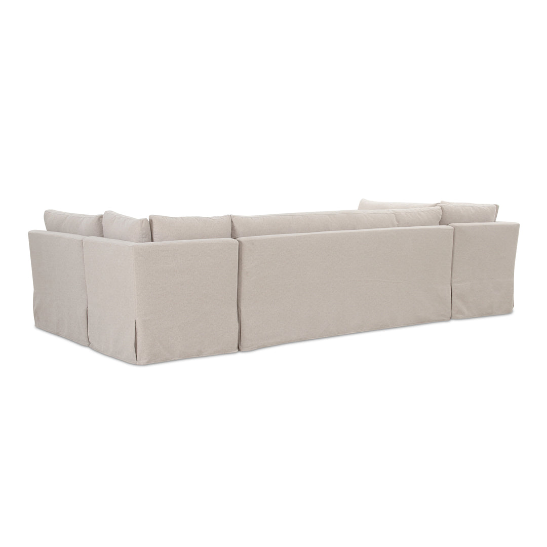Moe's Home Collection - Fable Slipcover Dining Banquette U-Shape Beige 129In - OA-1072-34 | American Home Furniture