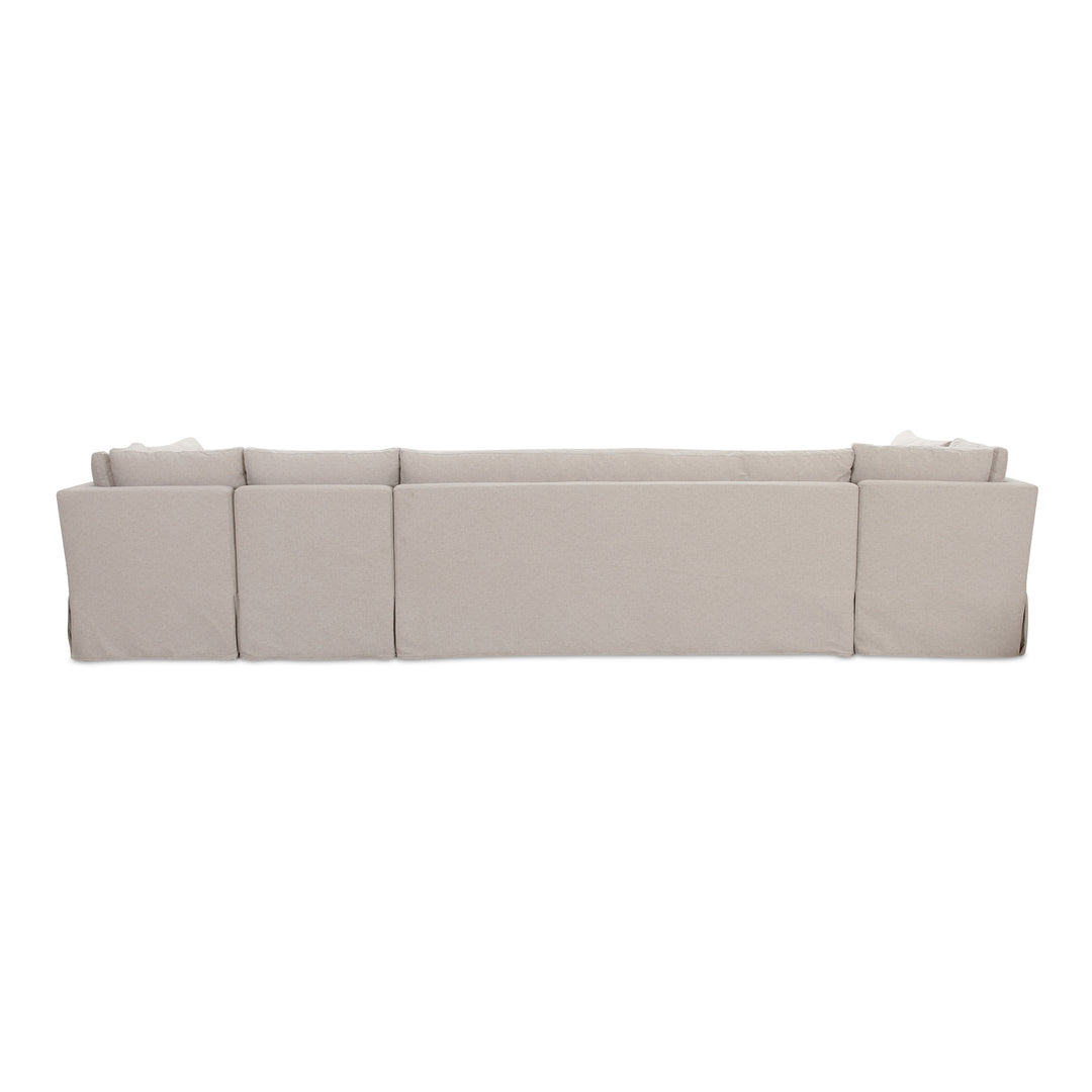 Moe's Home Collection - Fable Slipcover Dining Banquette U-Shape Beige 154In - OA-1073-34 | American Home Furniture