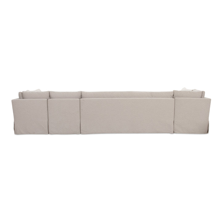 Moe's Home Collection - Fable Slipcover Dining Banquette U-Shape Beige 154In - OA-1073-34 | American Home Furniture