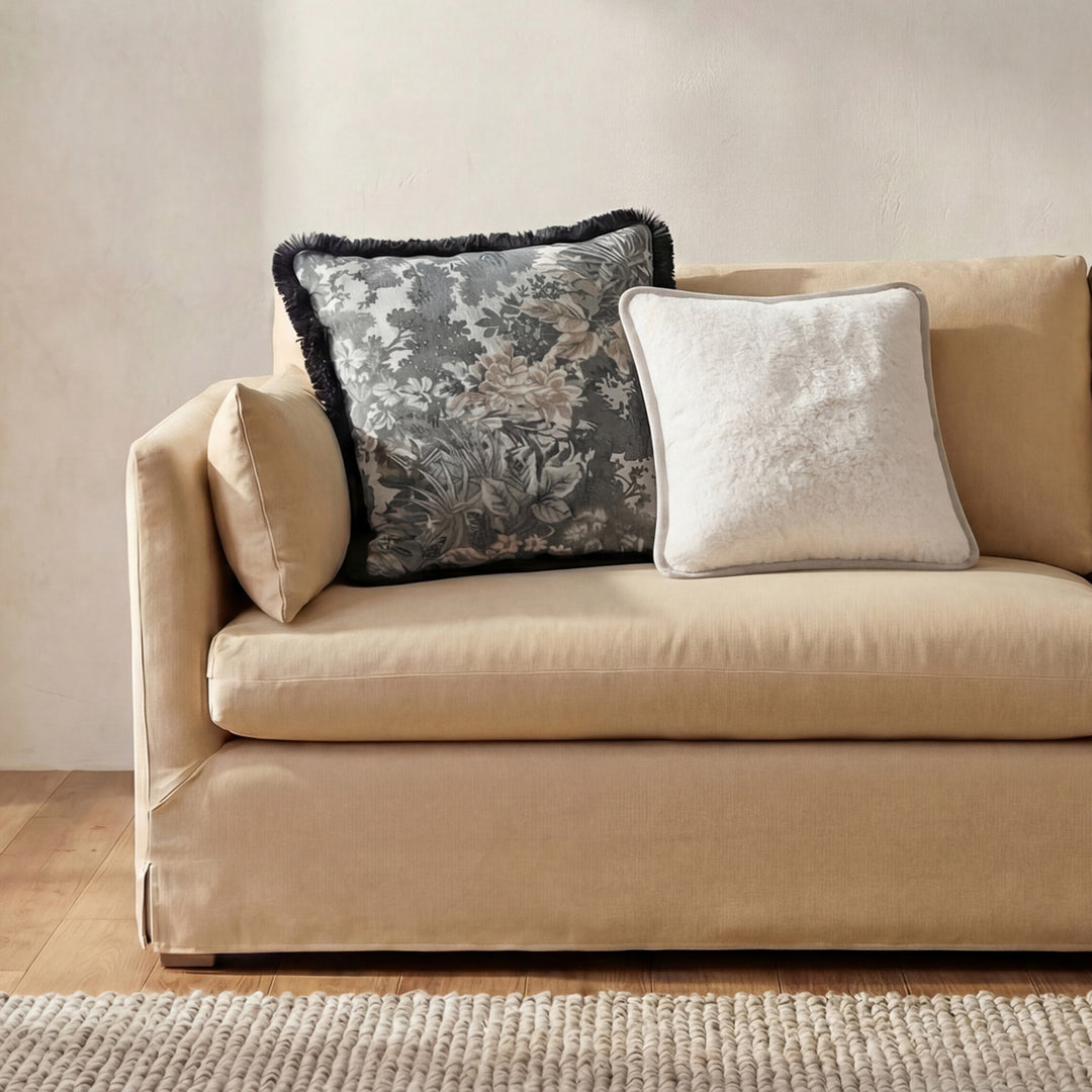 Carr 20In Cushion Faux Fur Cream