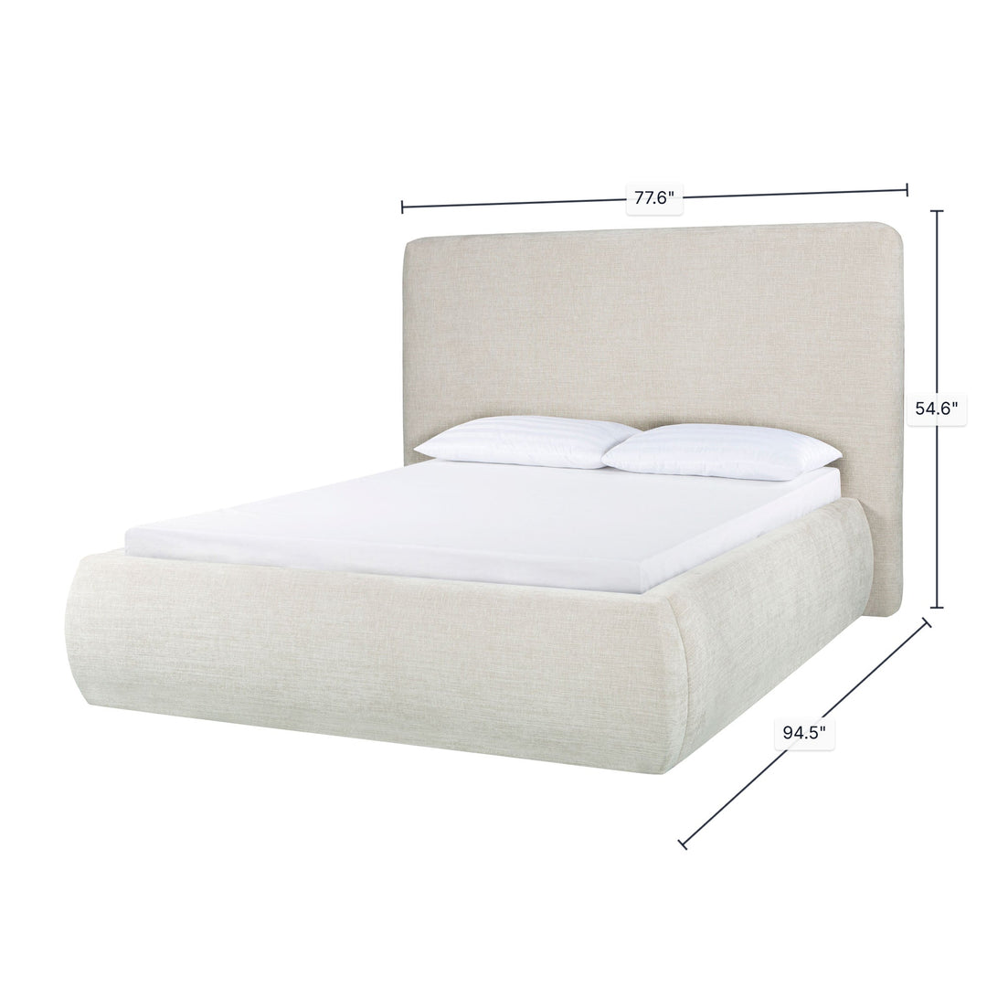 Oceana Queen Bed - Taupe
