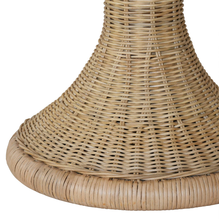 Round Pedestal Side Table With Scallop Edge - ORLA