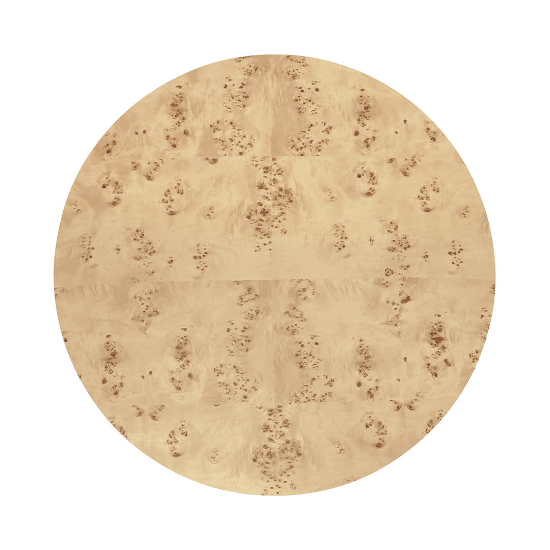 Thick Top Coffee Table With Cross Base In Burl Wood - OSLO BW