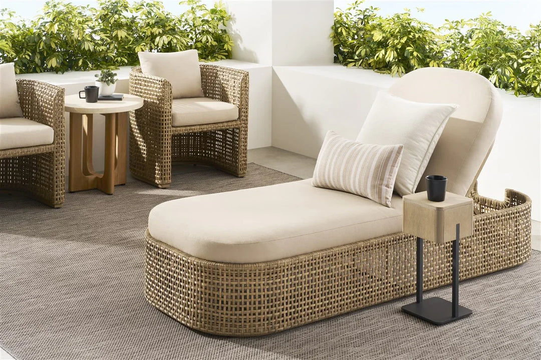 Vanguard Outdoor Bliss Outdoor End Table- Wood & Travert - O295E2 ...