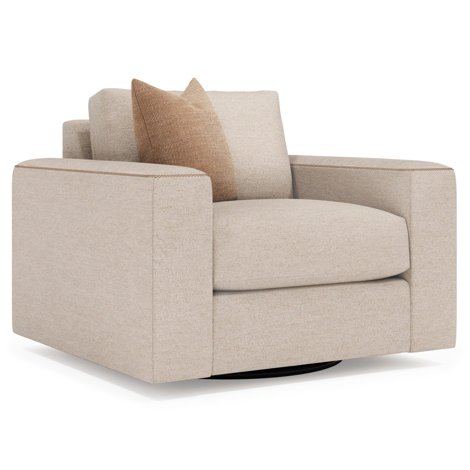 American Home Furniture Bernhardt Vaughn Fabric Swivel Chair