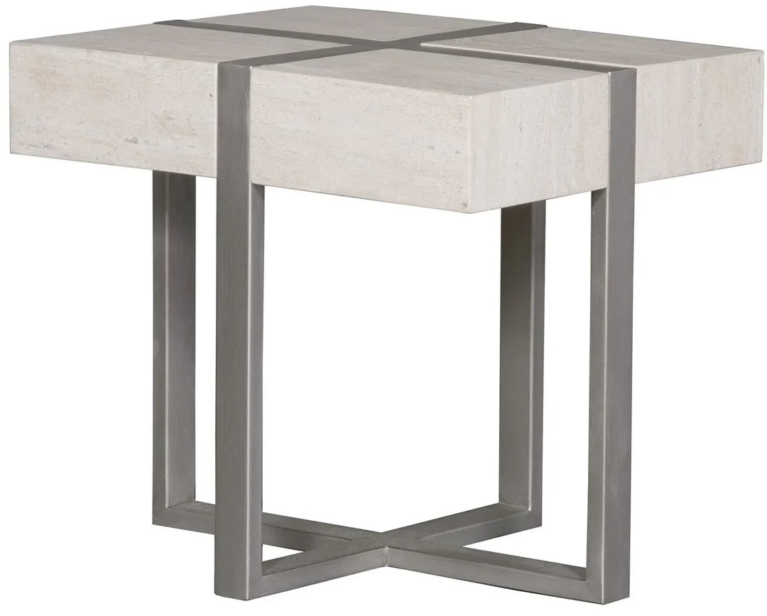 American Home Furniture Vanguard Furniture Formation Stone Veneer Side Table