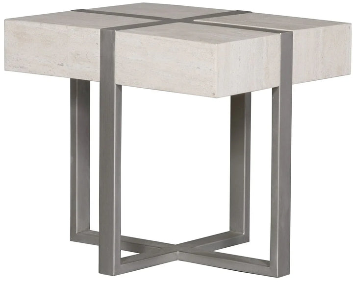 American Home Furniture Vanguard Furniture Formation Stone Veneer Side Table