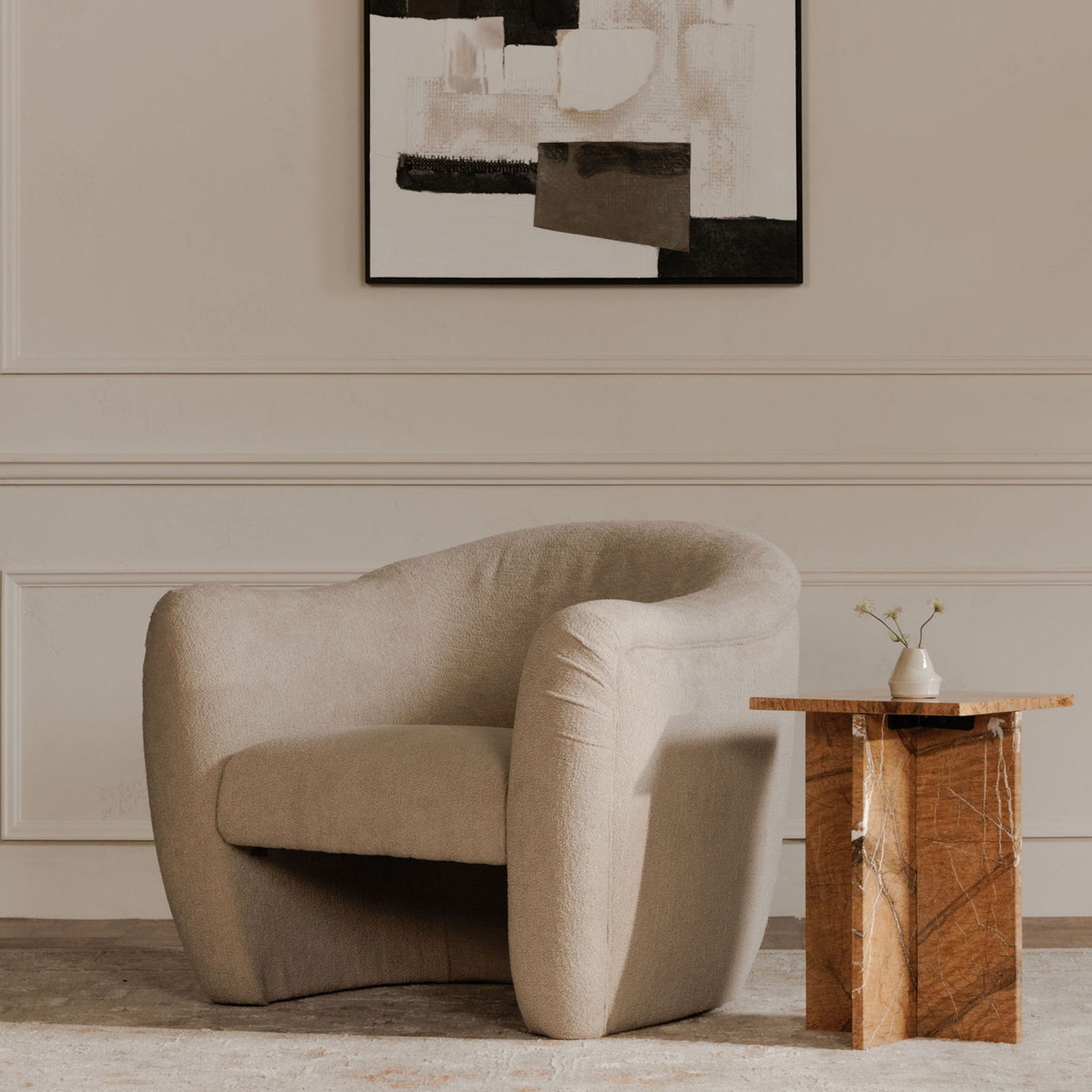 Moe's Home Collection - Blair Accent Table Golden Forest Marble - PJ-1024-32 | American Home Furniture