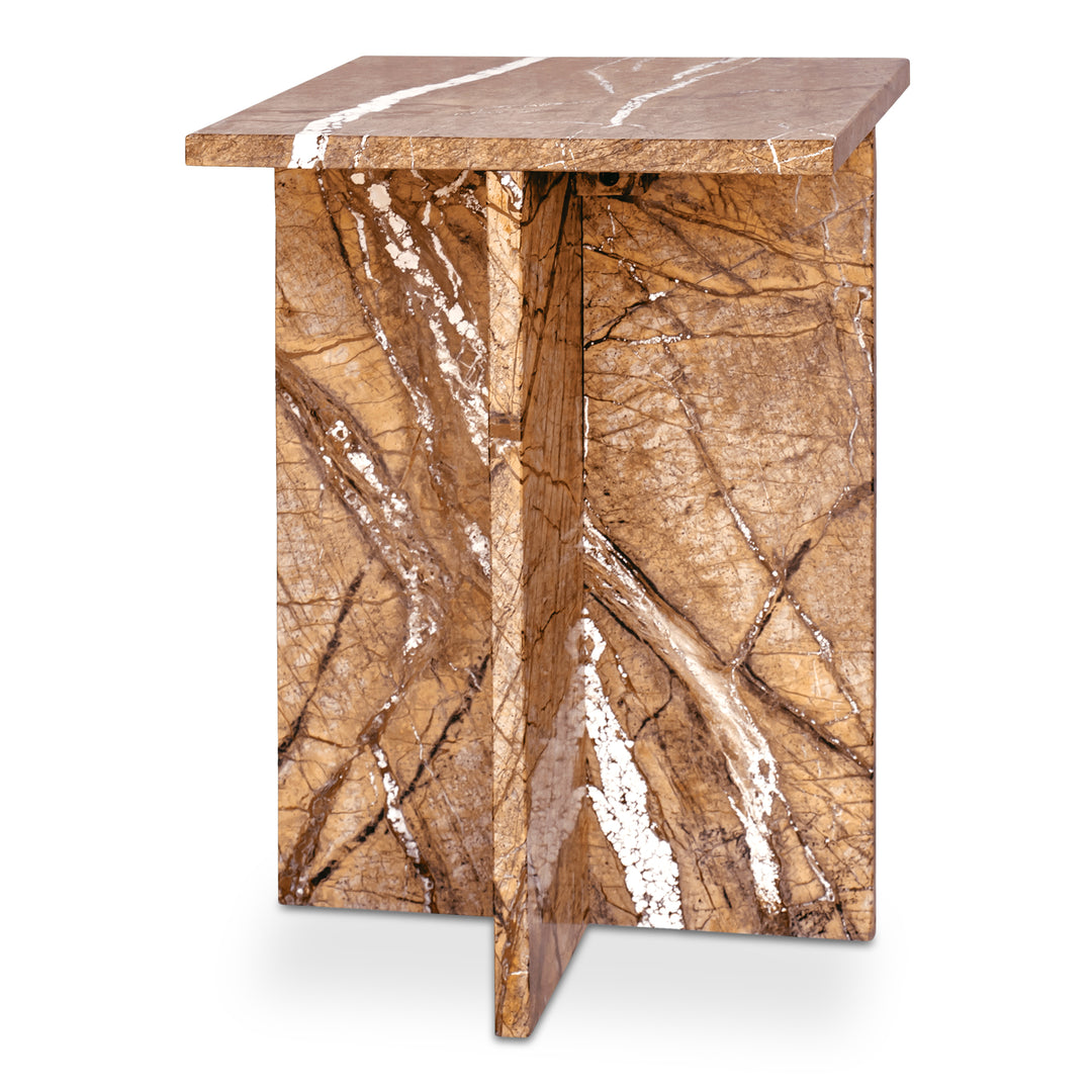 Moe's Home Collection - Blair Accent Table Golden Forest Marble - PJ-1024-32 | American Home Furniture