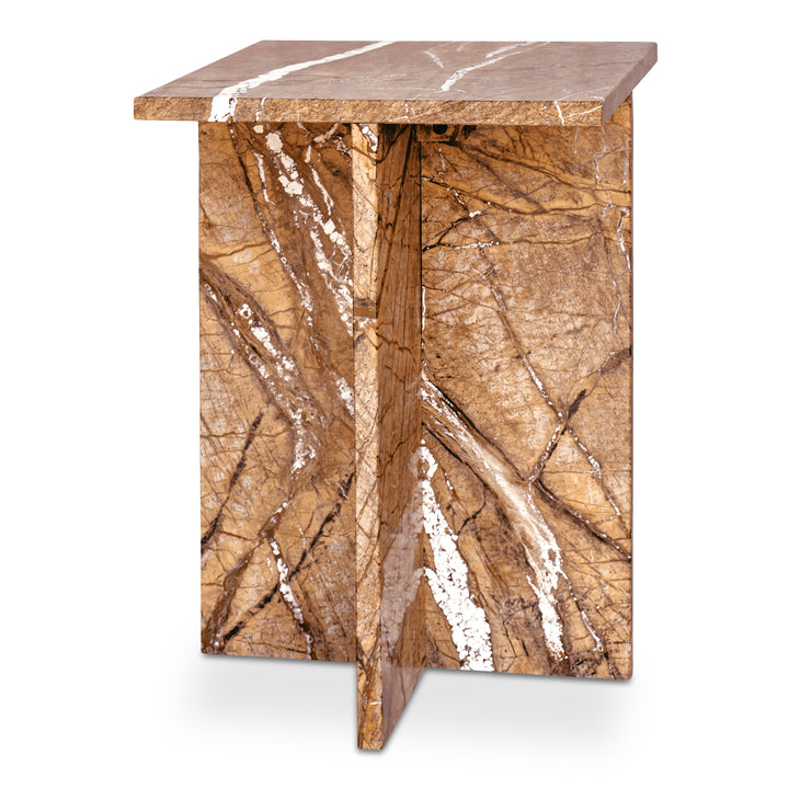 Moe's Home Collection - Blair Accent Table Golden Forest Marble - PJ-1024-32 | American Home Furniture