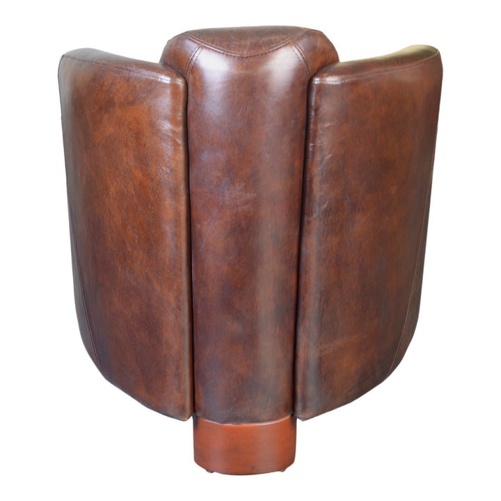 Moe's Home Collection - Salzburg Club Chair Dark Brown Leather - PK-1000-20 | American Home Furniture