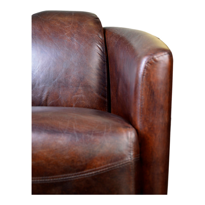 Moe's Home Collection - Salzburg Club Chair Dark Brown Leather - PK-1000-20 | American Home Furniture