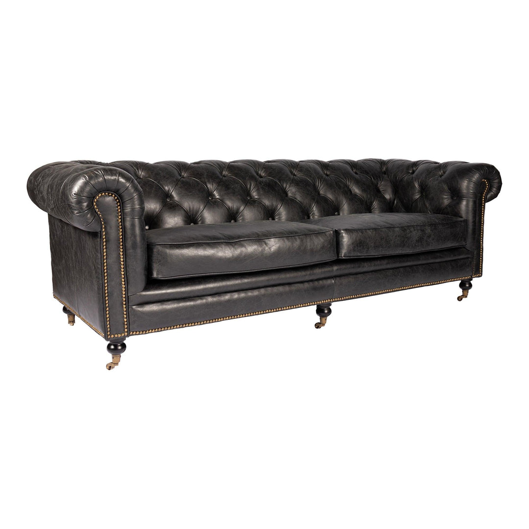 Birmingham Sofa Onyx Black Leather