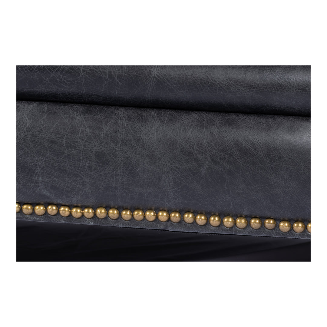 Moe's Home Collection - Birmingham Sofa Onyx Black Leather - PK-1007-02 | American Home Furniture